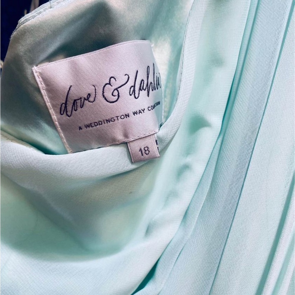 Dove & Dahlia by Weddington Way Size 18 Chiffon Bridesmaid dress,in a mint green - Picture 8 of 12